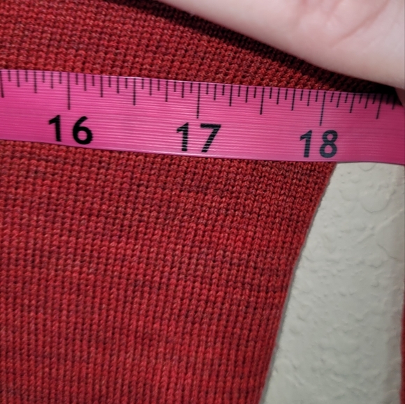 BANANA Republic Womens Sweater S 100% Extra Fine Merino Wool Red Brick Cowlneck - Picture 6 of 11